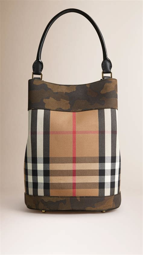 burberry camo bucket bag|Burberry bucket bag vintage.